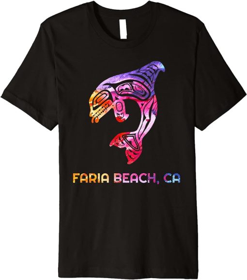 Tribal Faria Beach CA Orca Killer Whale Native American Premium T-Shirt