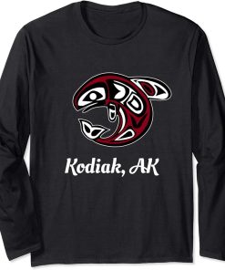 Native American Kodiak AK Tribal Orca Killer Whale Long Sleeve T-Shirt