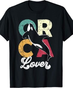 Love Orca Vintage Retro, Killer Whale Gift Orcas T-Shirt