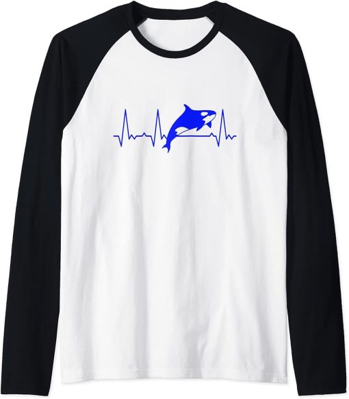 Heartbeat Orca Raglan Baseball Tee