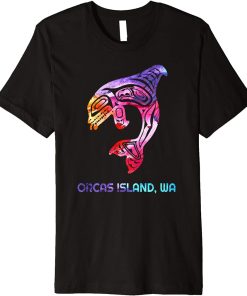 Orcas Island Washington Native American Orca Killer Whale Premium T-Shirt