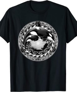 Orca Whales Polynesian Hawaiian Cute Orca T-Shirt